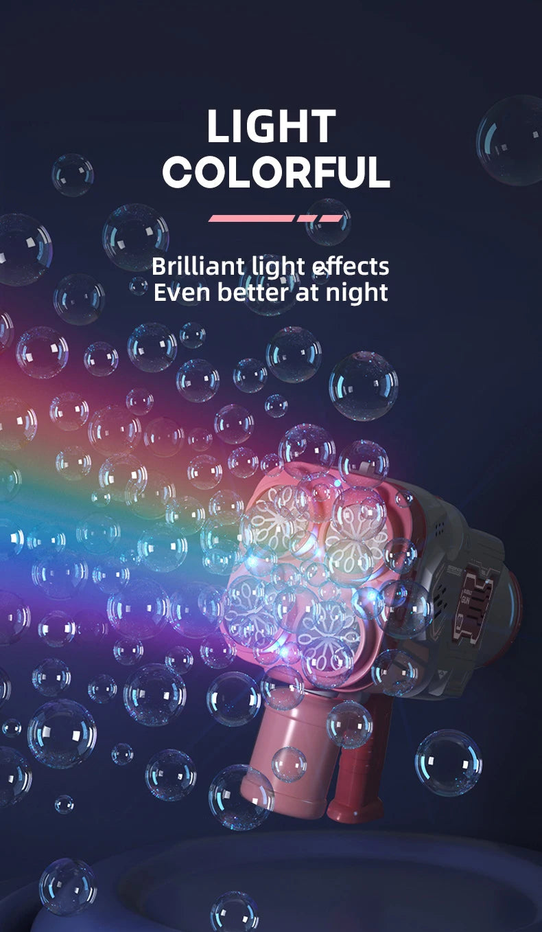 Bubble Gun Rocket Soap Bubble Machine