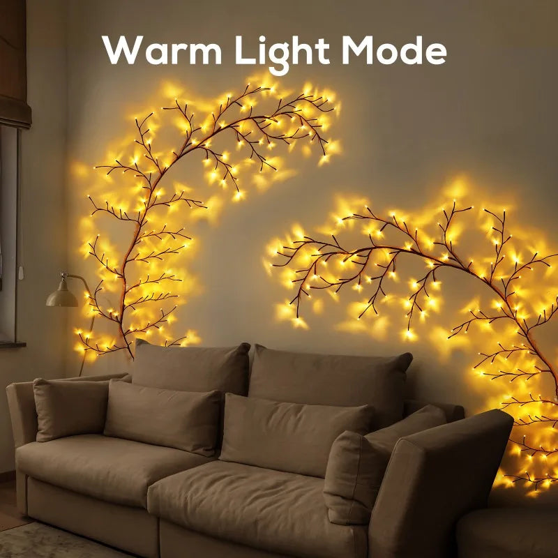 USB-Powered Willow Vine Fairy Lights -