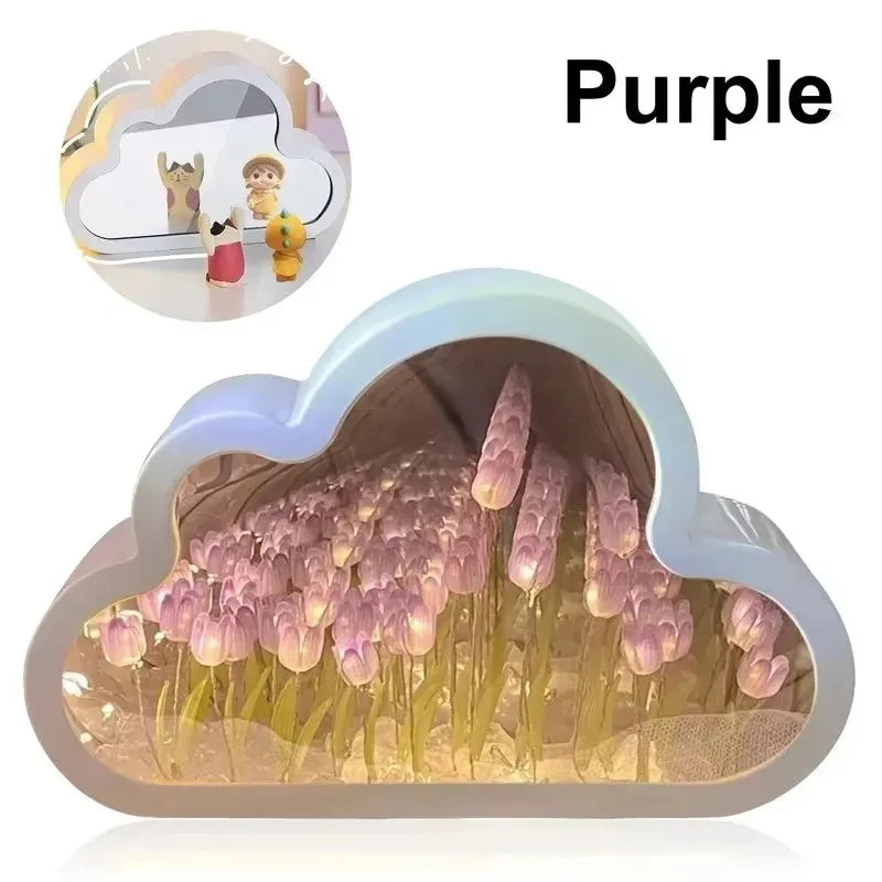 Cloud Tulip Night Light Handmade