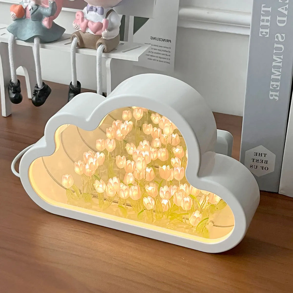 Cloud Tulip Night Light Handmade