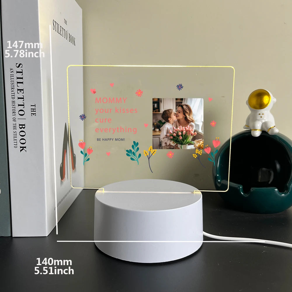 Personalized Custom Photo 3D Illusion Night Light - RGB LED Lamp | Anime Avatar Room Decor Gift