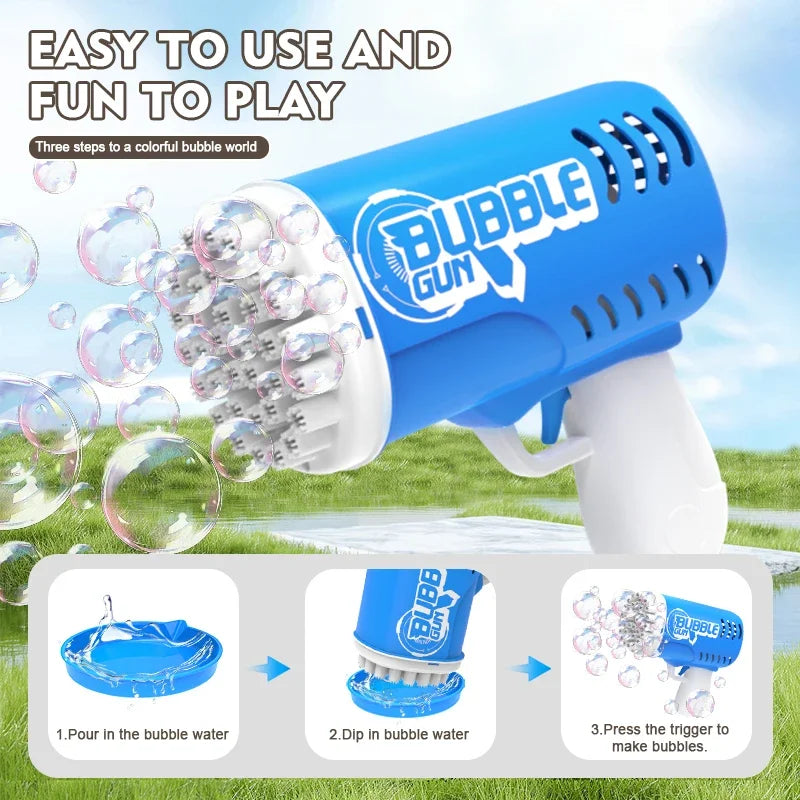 35 hole handheld bubble gun electric bubble