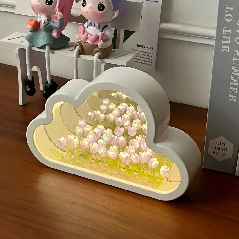 Cloud Tulip Night Light Handmade