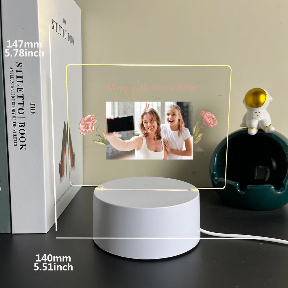 Personalized Custom Photo 3D Illusion Night Light - RGB LED Lamp | Anime Avatar Room Decor Gift