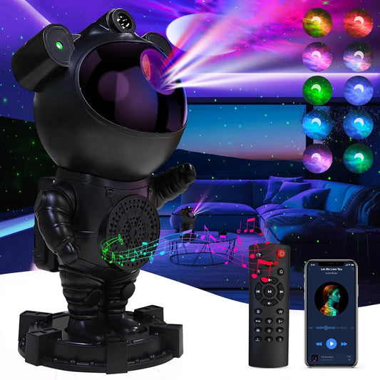 Astronaut Galaxy Projector Lamp - Star Projector Light, Bluetooth Speaker, Star and Moon Galaxy Lights for Bedroom with Remote