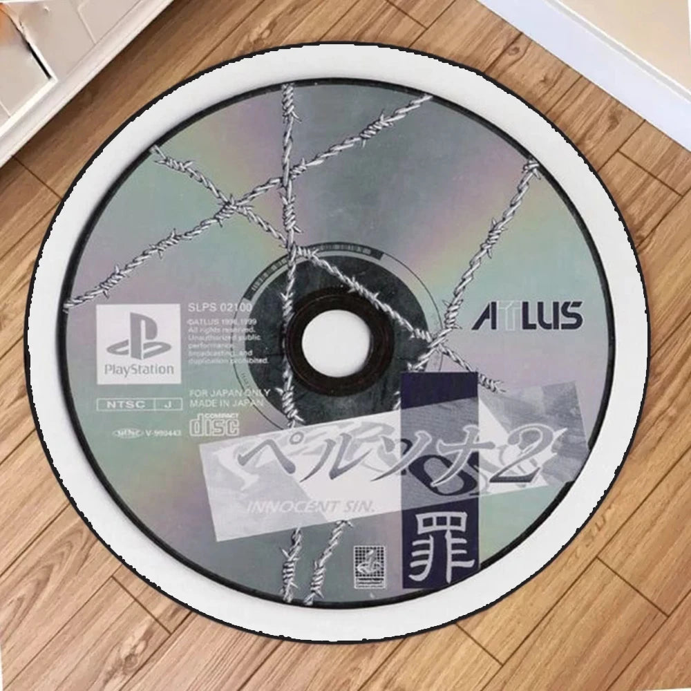 "METAL GEAR" Printed Circular Carpet CD Cartoon PS2 edition
