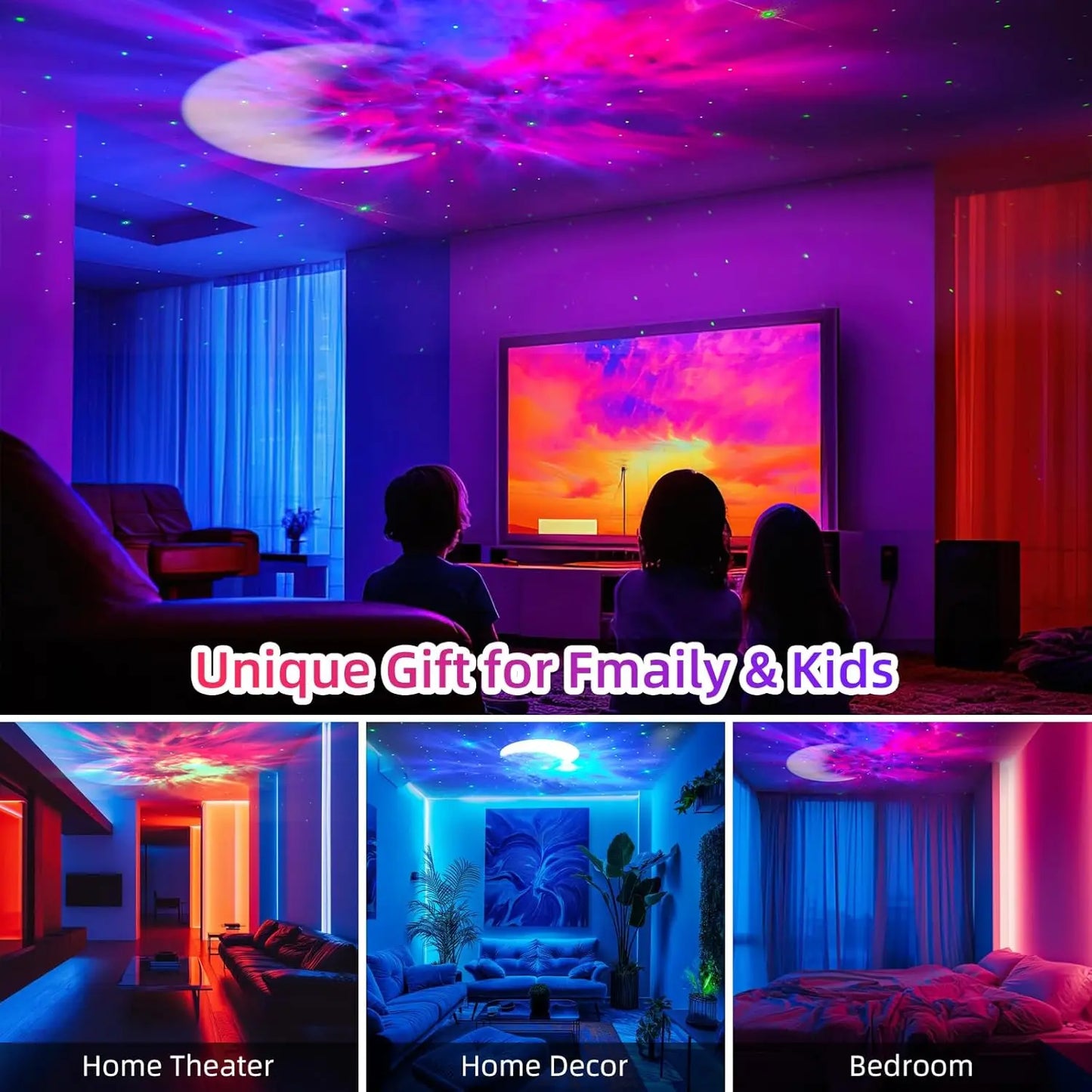 Astronaut Galaxy Projector Lamp - Star Projector Light, Bluetooth Speaker, Star and Moon Galaxy Lights for Bedroom with Remote