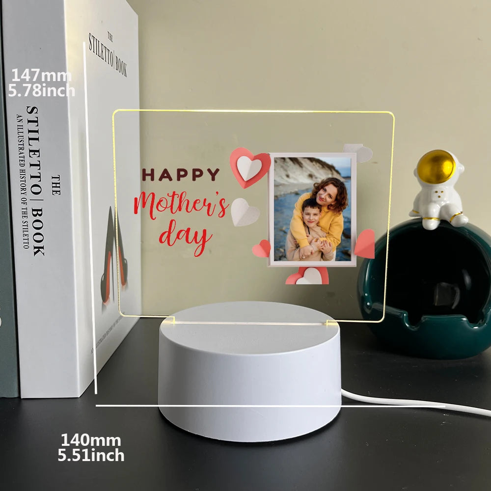 Personalized Custom Photo 3D Illusion Night Light - RGB LED Lamp | Anime Avatar Room Decor Gift