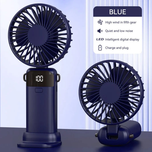 Mini Fan Type-c 1200mAh Rechargeable 90° Fold Cooling